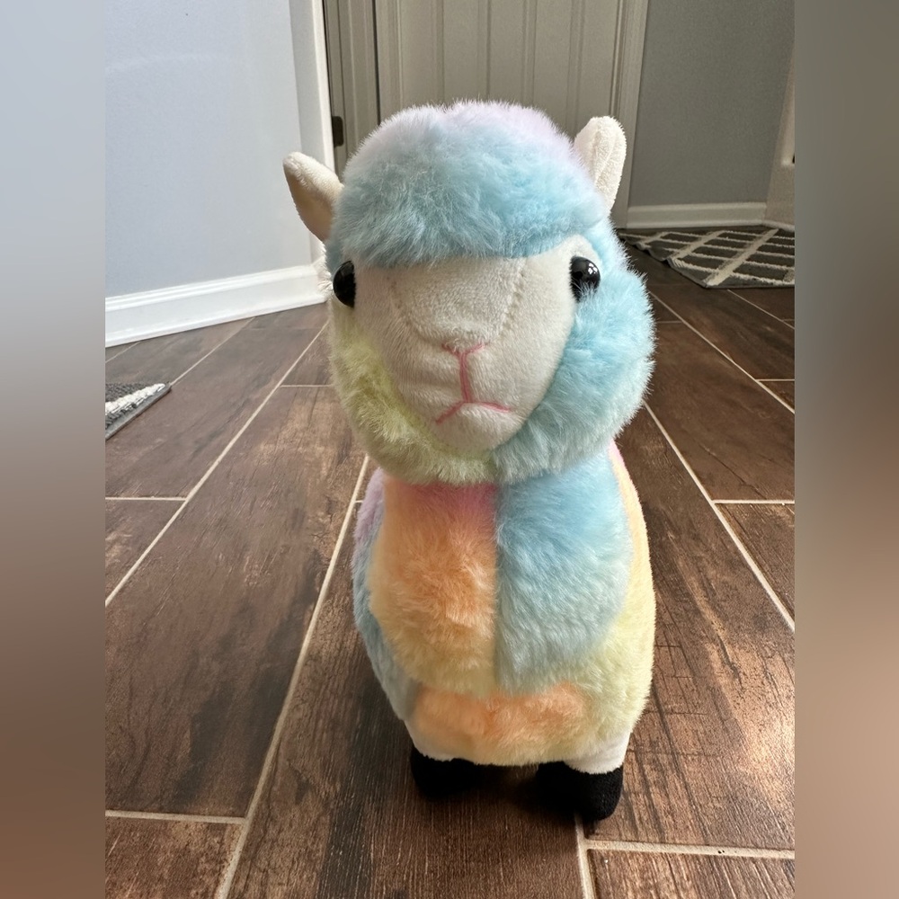 Peek-A-Boo Llama Alpaca Rainbow Color 11.5" Plush Stuffed Soft Animal Toy